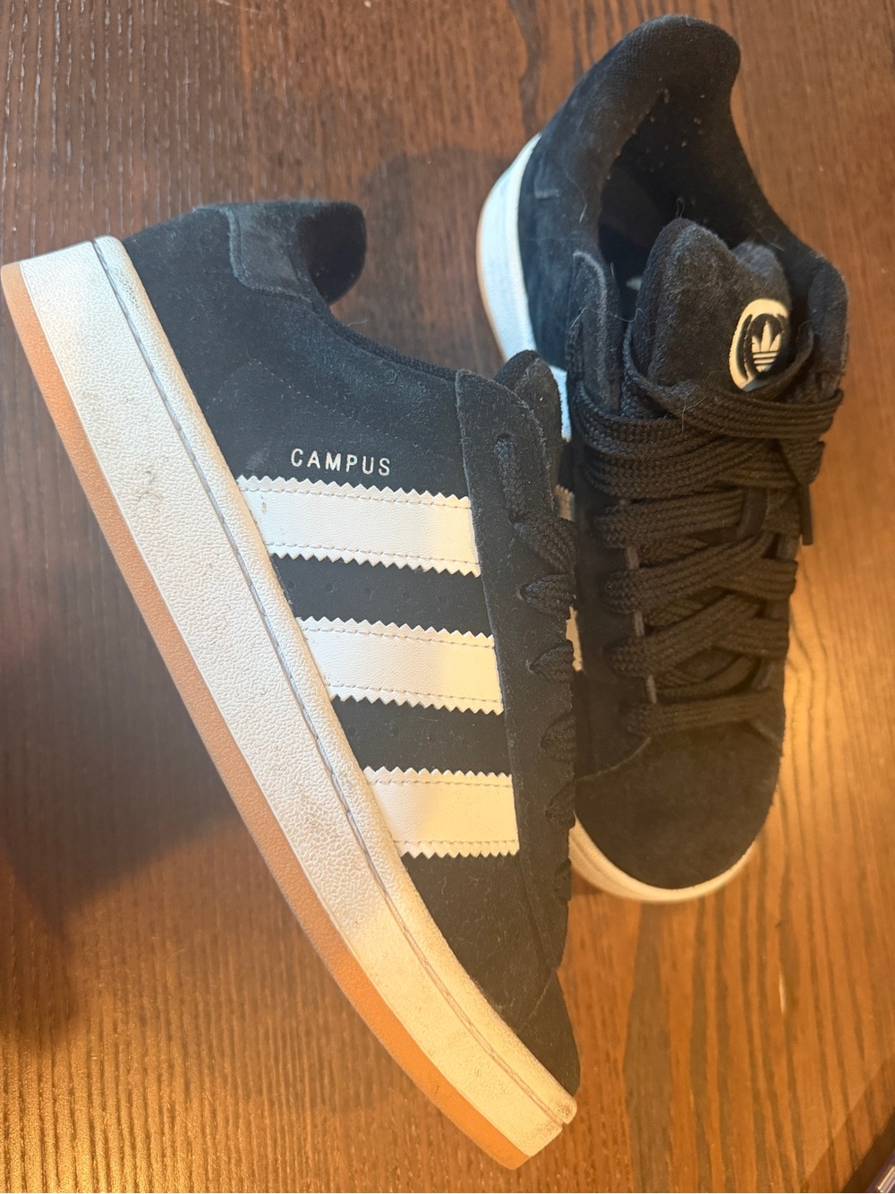 Adidas Campus Men’s Suede Sneakers in Black/White